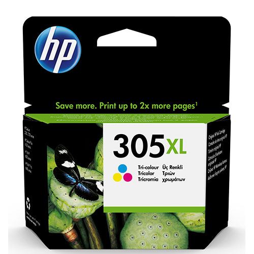 Tinteiro HP Original 305 XL - 3YM63AE - Tri-color - Elegível para o HP Instant Ink Discount