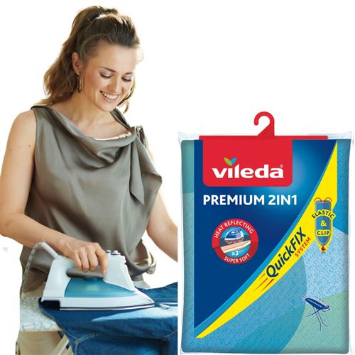 Capa Tábua de Engomar Vileda Premium 2 em 1 Azul Discount