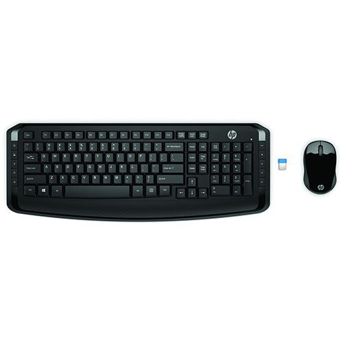 Teclado + Rato Wireless HP 300 - Preto Supply