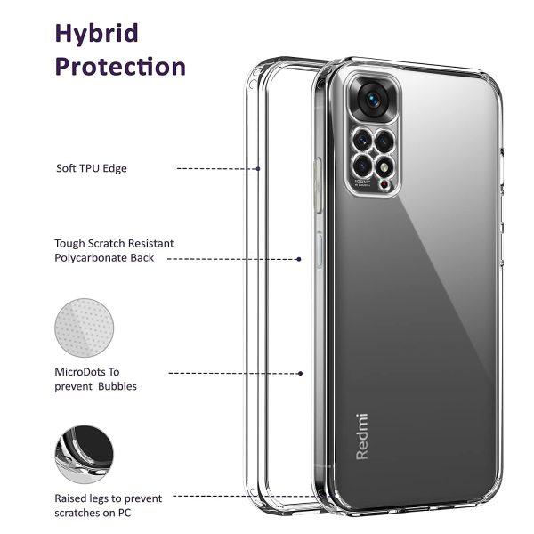 For Tecno Spark 7 | 7T Back Cover Case (Silicone Crystal Clear | Pure Camera Protection | Soft and Flexible for Charger and Headphone sockets | Shockproof Bumpers) Supply