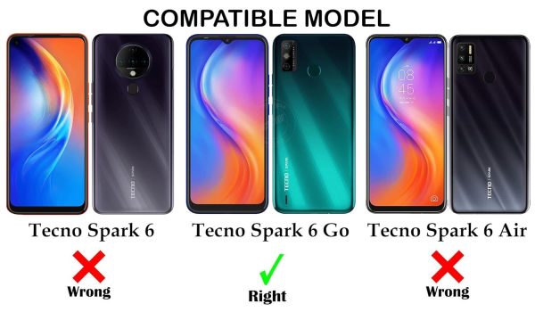 For Tecno Spark 6 Go Back Cover Case (Silicone Crystal Clear | Pure Camera Protection | Soft and Flexible for Charger and Headphone sockets | Shockproof Bumpers) Hot on Sale