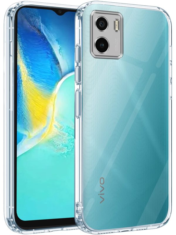 For Vivo Y15s (2021) | Y15A 2021 Back Cover Case (Silicone Crystal Clear | Pure Camera Protection | Soft and Flexible for Charger and Headphone sockets | Shockproof Bumpers) Online now