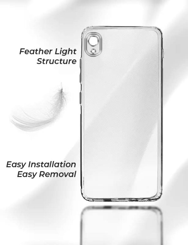 For Vivo Y1s Back Cover Case (Silicone Crystal Clear | Pure Camera Protection | Soft and Flexible for Charger and Headphone sockets | Shockproof Bumpers) Online now