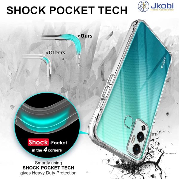 For Infinix Hot 12 Play Back Cover Case (Silicone Crystal Clear | Pure Camera Protection | Soft and Flexible for Charger and Headphone sockets | Shockproof Bumpers) Online Sale