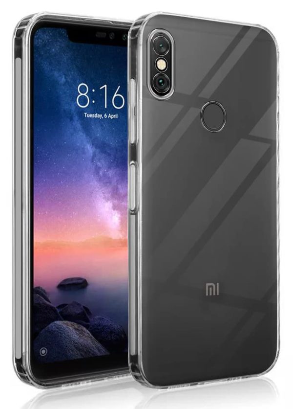 For Xiaomi Mi Redmi Note 6 Pro Back Cover Case (Silicone Crystal Clear | Pure Camera Protection | Soft and Flexible for Charger and Headphone sockets | Shockproof Bumpers) Supply