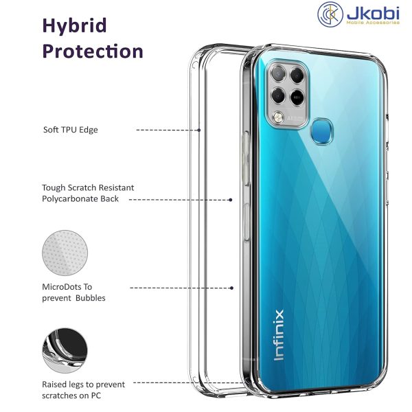 For Infinix Hot 10s Back Cover Case (Silicone Crystal Clear | Pure Camera Protection | Soft and Flexible for Charger and Headphone sockets | Shockproof Bumpers) For Discount